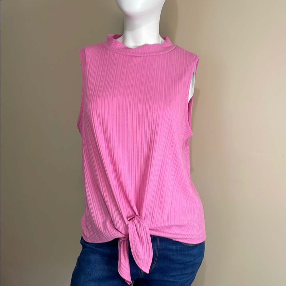 W5 Vibrant Pink Ribbed Top